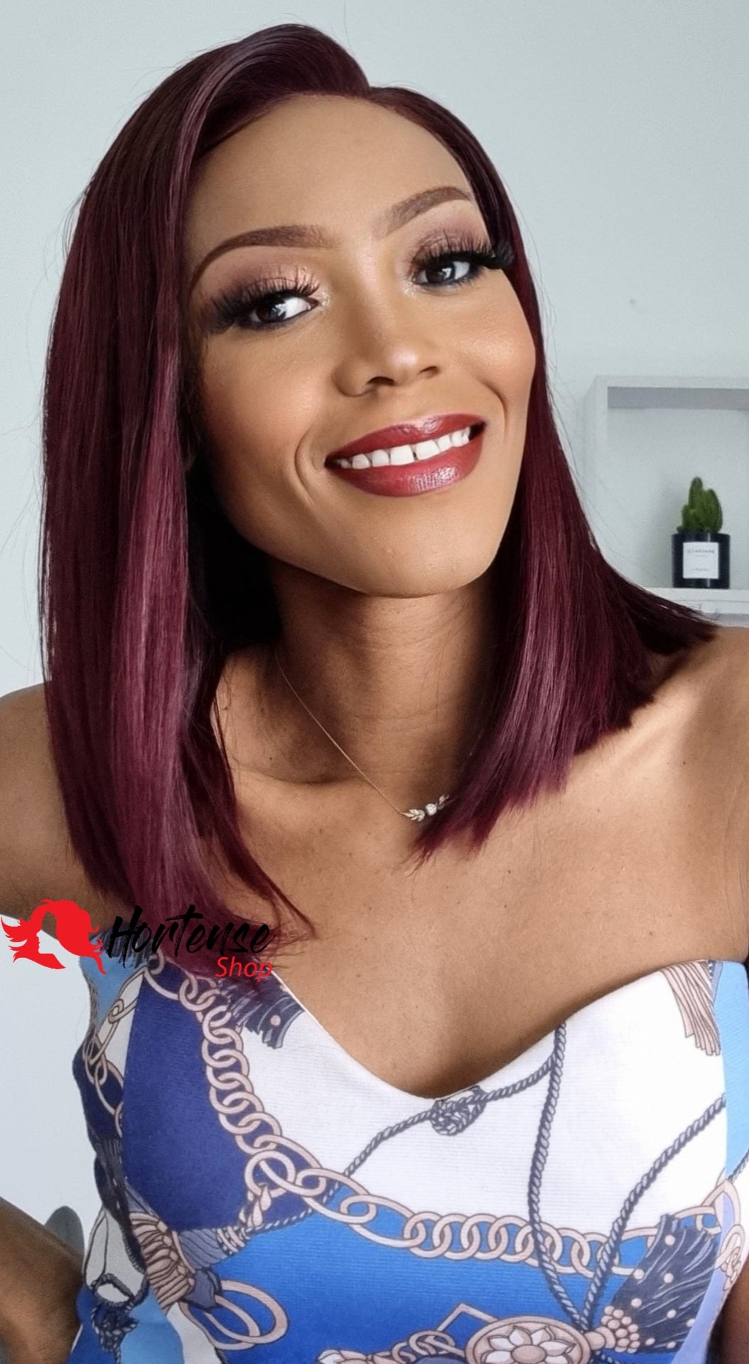 Purple lace wig