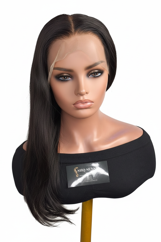 Perruque lisse lace transparente 13x6 – gros plan lace closure