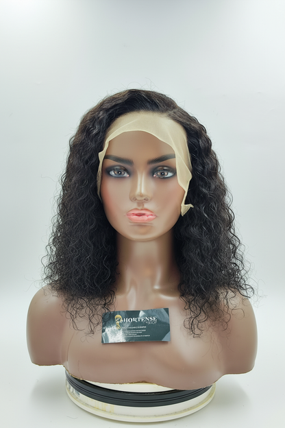 Perruque Eva Curly – vue de face lace frontale 13x4