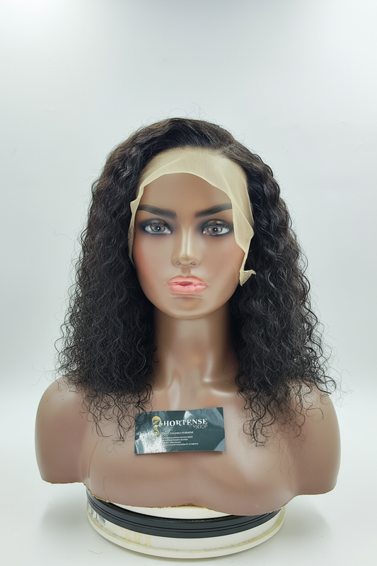 Perruque Eva Curly – vue de face lace frontale 13x4