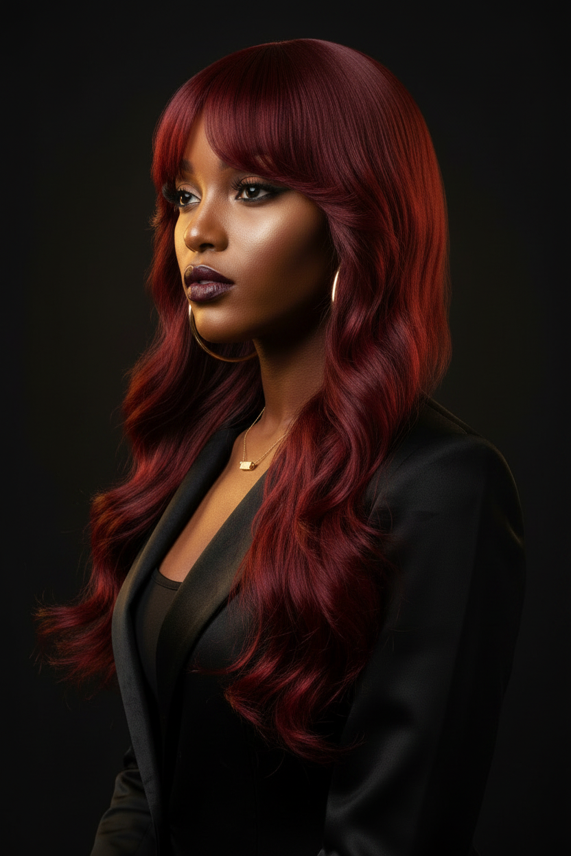 Loana wig natural - side pose
