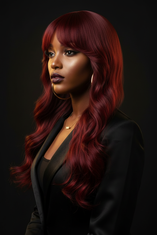 Loana wig natural - side pose